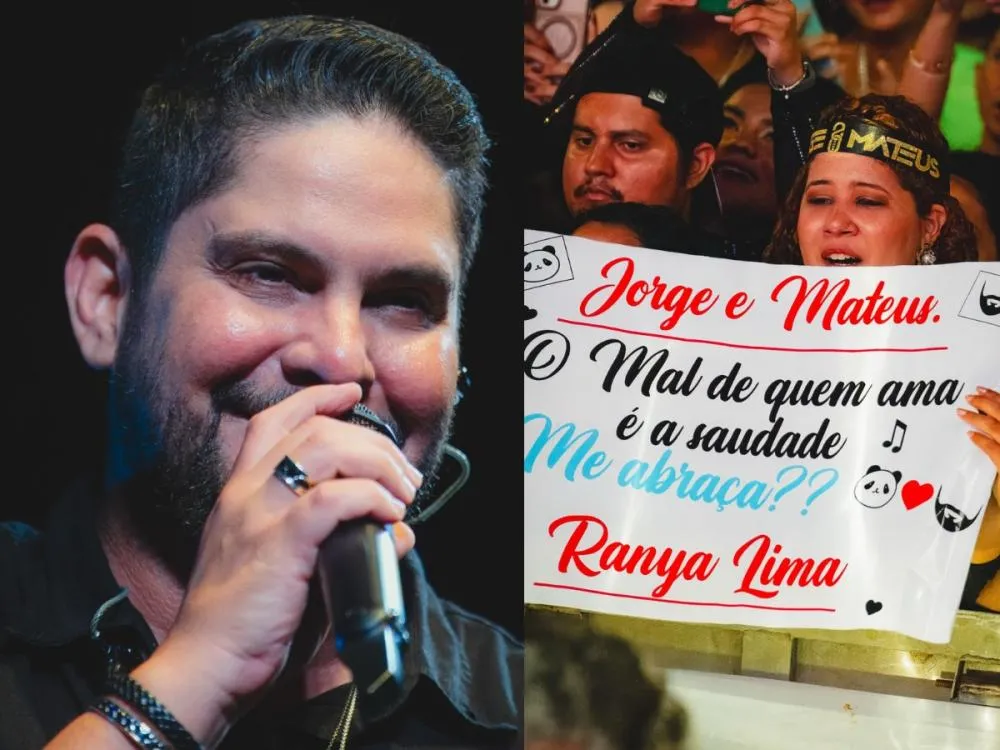 Jorge comanda show solo enquanto Mateus se recupera de cirurgia: “Não somos máquinas” Mateus teve que se afastar dos palcos por alguns dias devido a uma cirurgia de emergência no joelho
