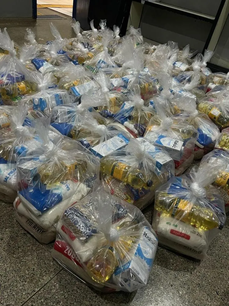 Colégio El Shaday arrecada mais de 600kg de alimentos para doação em Cuiabá.