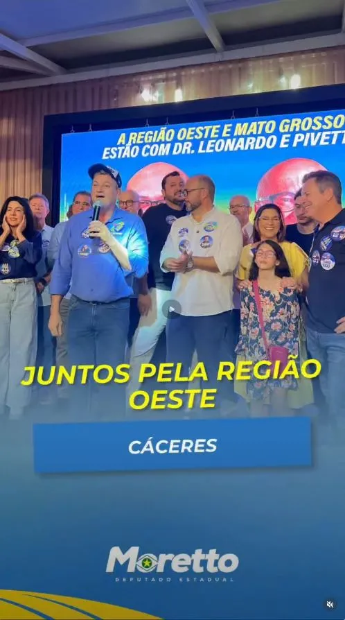 Receber o reconhecimento do governador Pivetta, do Mauro Mendes, do Alan Kardec e do Dr. Leonardo no lançamento da sua campanha só reforça o quanto valeu a pena cada investimento e conquista que trouxemos para Cáceres e para toda a Região Oeste.