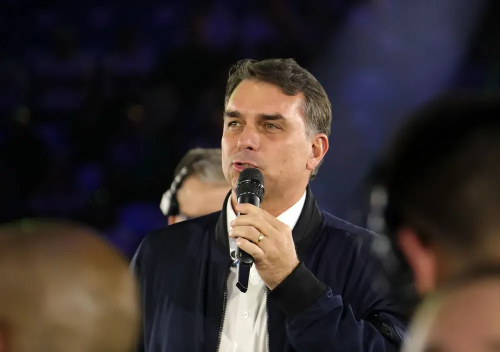 O senador e candidato à Presidência Flávio Bolsonaro (PL-RJ) • Estadão Conteúdo