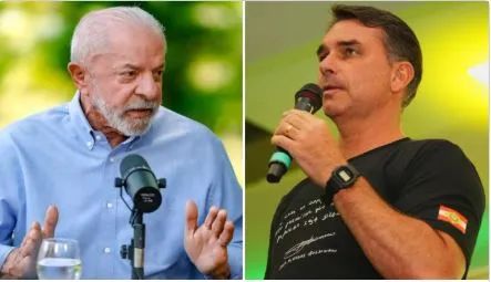 Montagem - Ricardo Stuckert/Campanha Lula e Charles Vieira/Campanha Flávio Bolsonaro