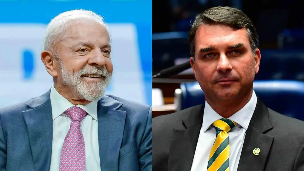 Lula e Flávio Bolsonaro disputam a Presidência da República em 2026. (Fotos: Ricardo Stuckert/PR e Saulo Cruz/Agência Senado)