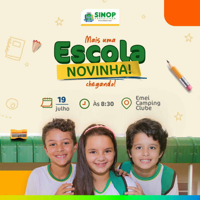 Escola nova chegando! Dorner inaugura amanhã (19) Emei do Camping Club para mais de 300 alunos