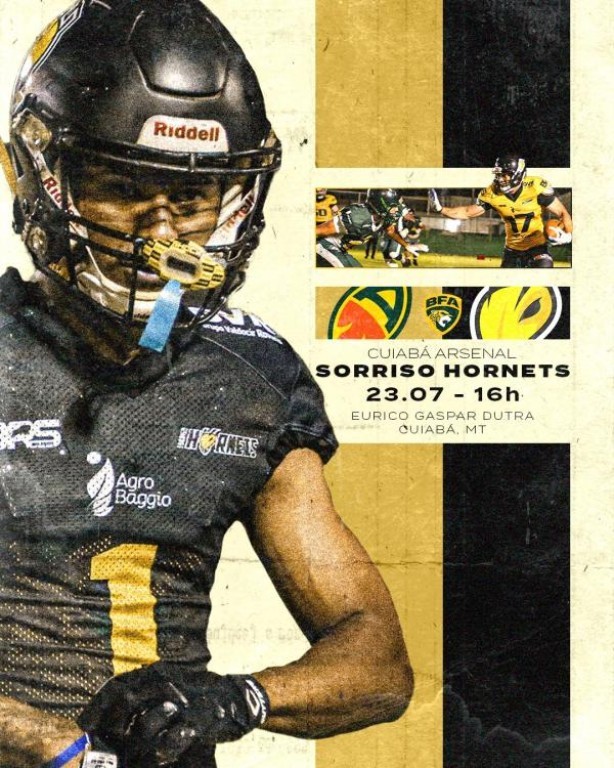Sorriso Hornets estreia domingo (23) na Conferência Centro-Oeste da Liga de Futebol Americano