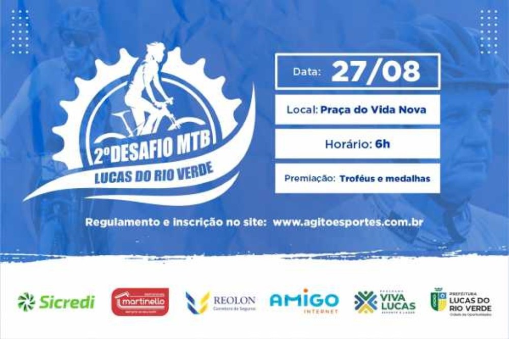 2º Desafio MTB de Lucas do Rio Verde será dia 27 de agosto