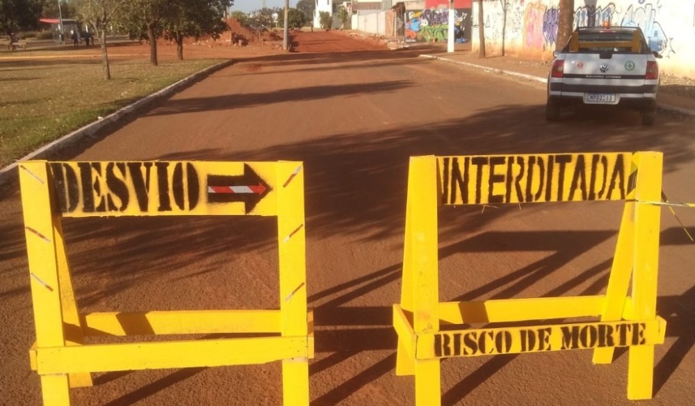 Furtos de cavaletes de sinalização de obras da Coder estão preocupando a companhia