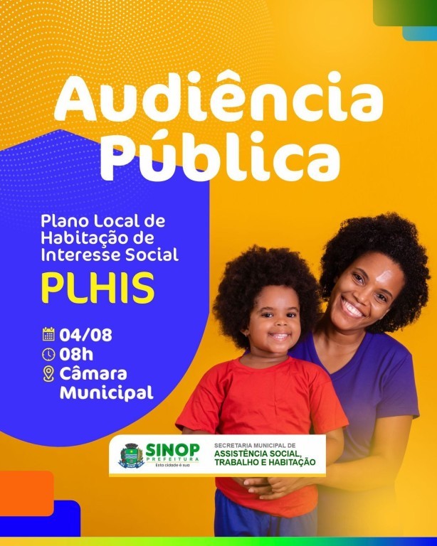 Audiência pública para discutir Plano Local de Habitação de Interesse Social será nesta sexta-feira (4)