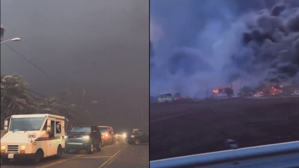 Incêndio no Havaí: pessoas se jogam no mar para fugirem das chamas