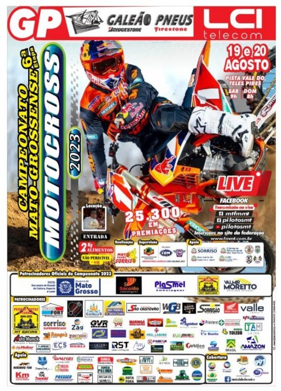 Sorriso recebe etapa do Campeonato Mato-grossense de Motocross 2023 esse fim de semana