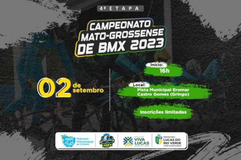 Lucas do Rio Verde sedia 4ª etapa do Campeonato Mato-grossense de BMX em setembro