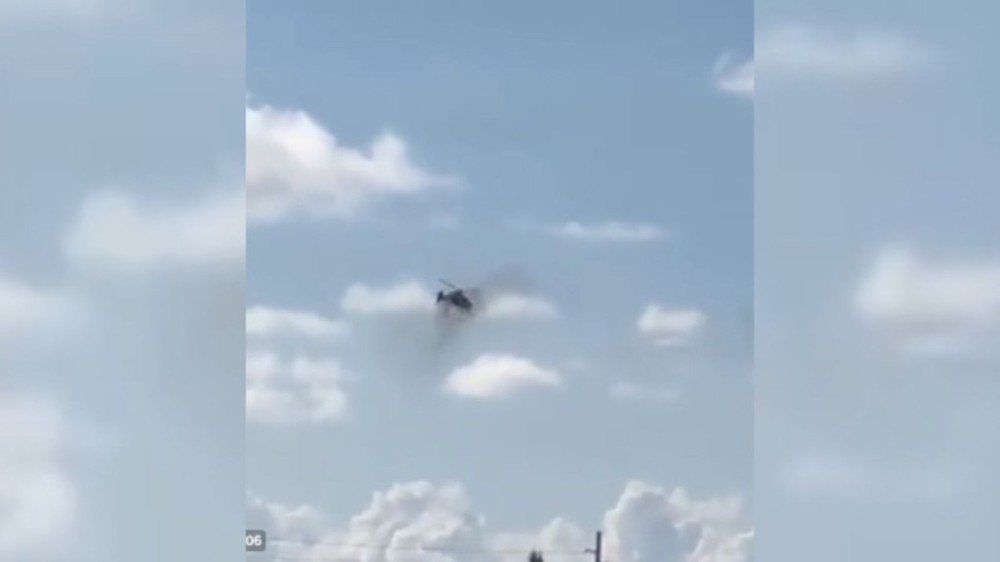 Vídeo mostra queda de helicóptero dos bombeiros na Florida