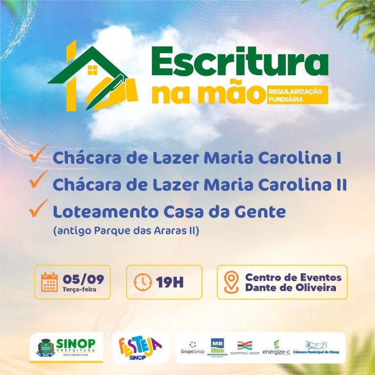 Prefeito entregará amanhã (5) escrituras aos moradores do Maria Carolina I e II e Parque das Araras II