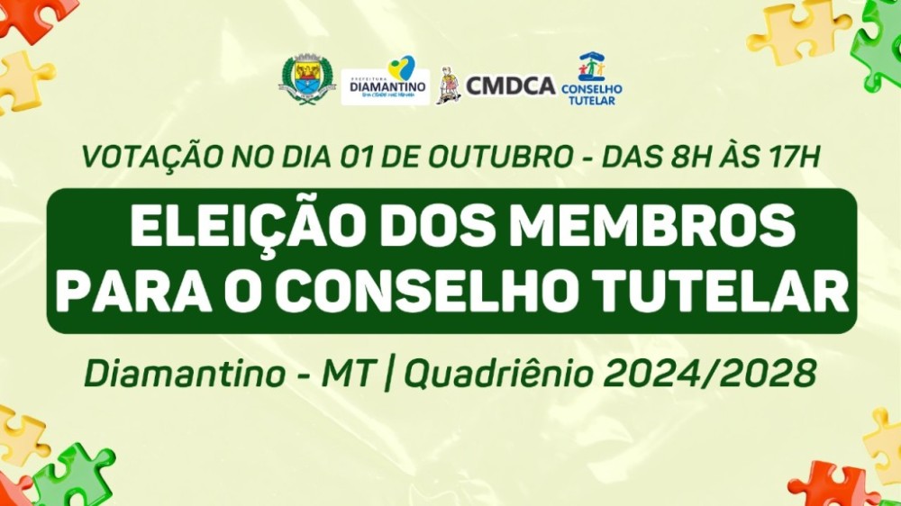 Eleição para Conselho Tutelar ocorre neste domingo (1º) em Diamantino