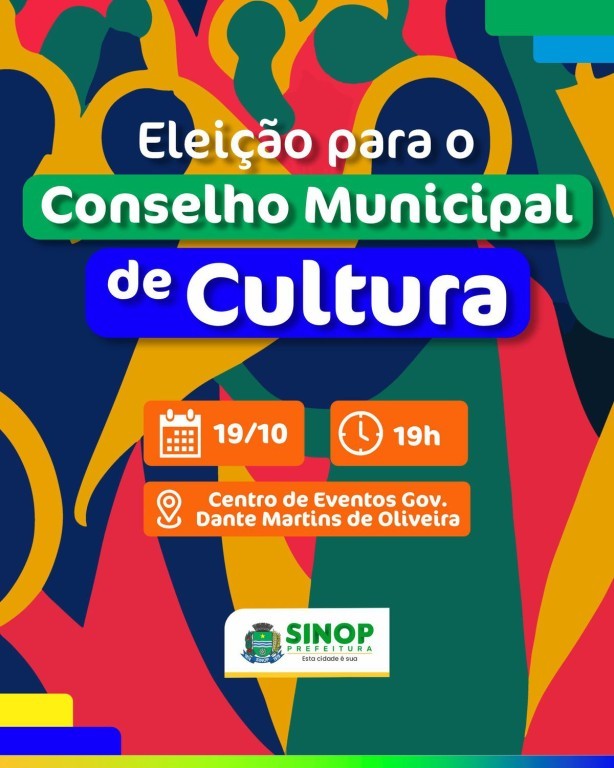 Eleição para o Conselho Municipal de Cultura de Sinop será neste mês