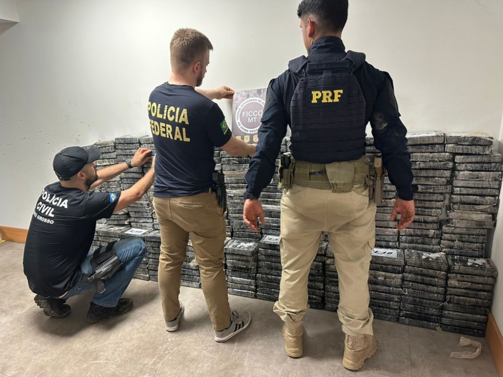 Força Integrada de Combate ao Crime Organizado em Mato Grosso (Ficco-MT) apreende uma tonelada de cocaína