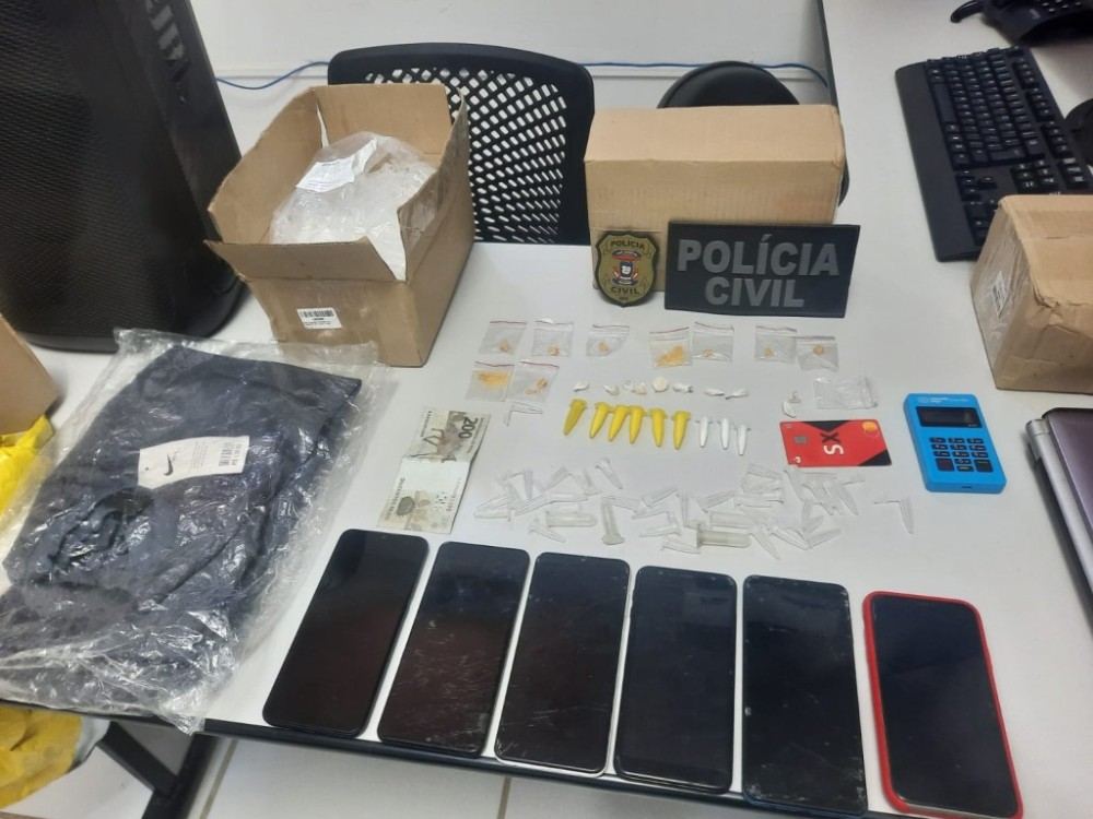 Polícia Civil prende três e fecha ponto de venda de drogas e receptação em Nova Mutum