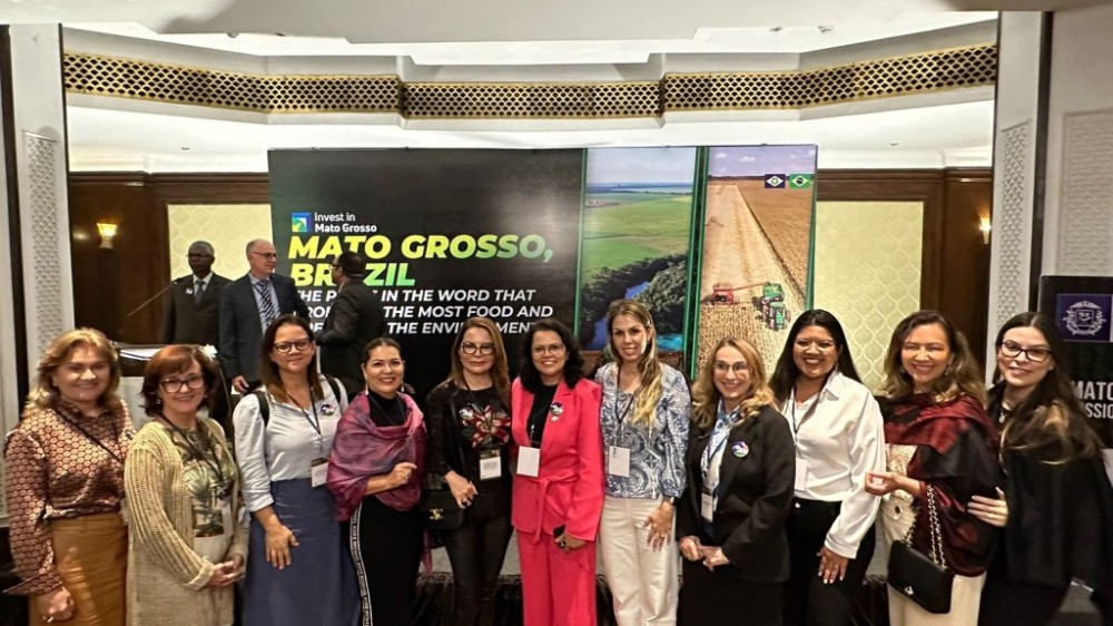 Na Índia, primeira-dama de MT destaca significativa participação das mulheres à frente de instituições e entidades