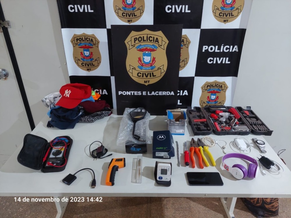 Polícia Civil recupera objetos e prende autor de furto em quatro apartamentos em Pontes e Lacerda