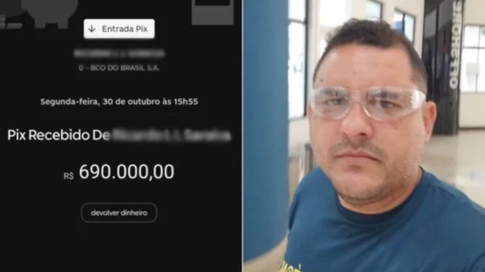 Homem recebe Pix de R$ 690 mil por engano e devolve valor em parcelas