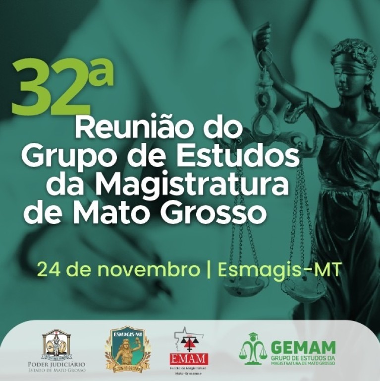 Grupo de Estudos da Magistratura de Mato Grosso realiza próxima reunião no dia 24 de novembro