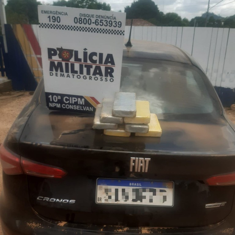 Homem é preso pela PM com sete tabletes de cocaína em Aripuanã