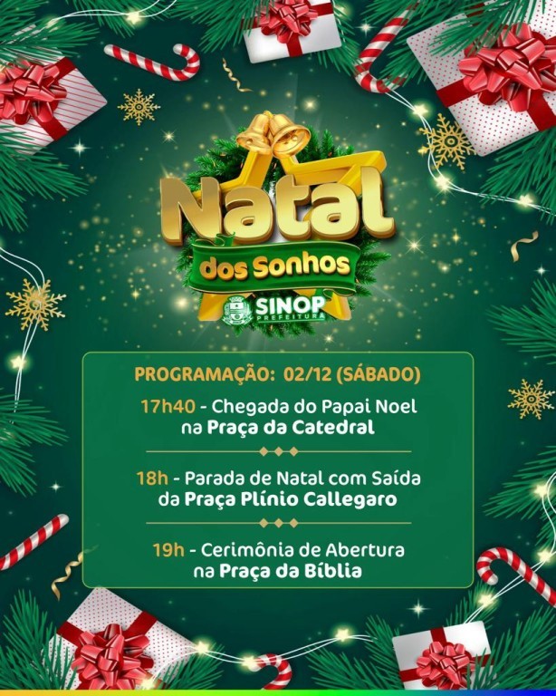 Abertura do Natal dos Sonhos é amanhã (2): roda gigante, casa do papai noel e parada natalina estão entre as atrações