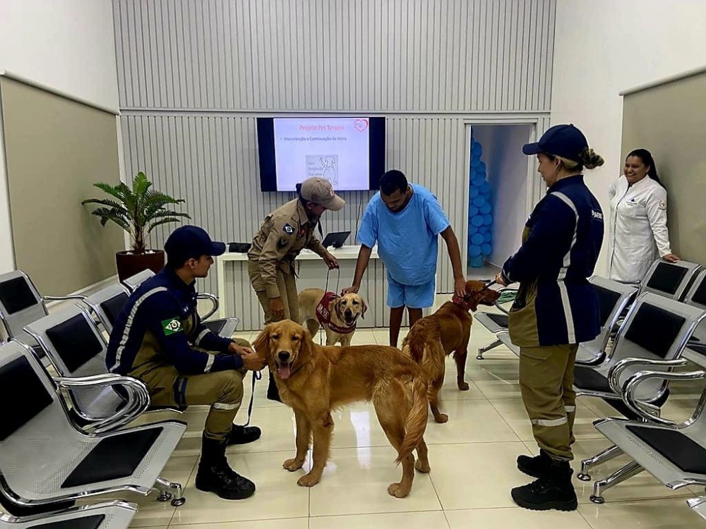 Projeto com cães visa mais qualidade de vida a pacientes do Hospital Regional de Sorriso