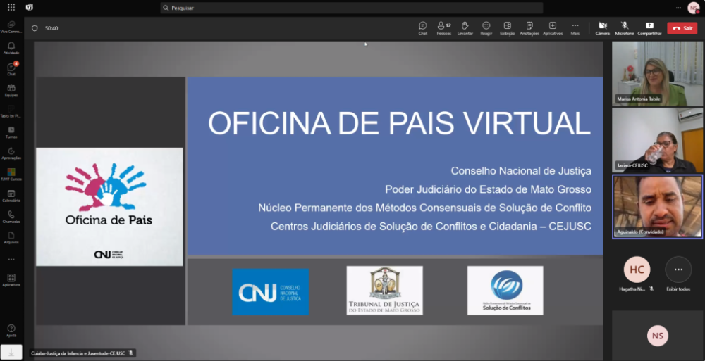 ‘Oficina de Parentalidade’ do Tribunal de Justiça prepara pais e filhos para lidar com a separação