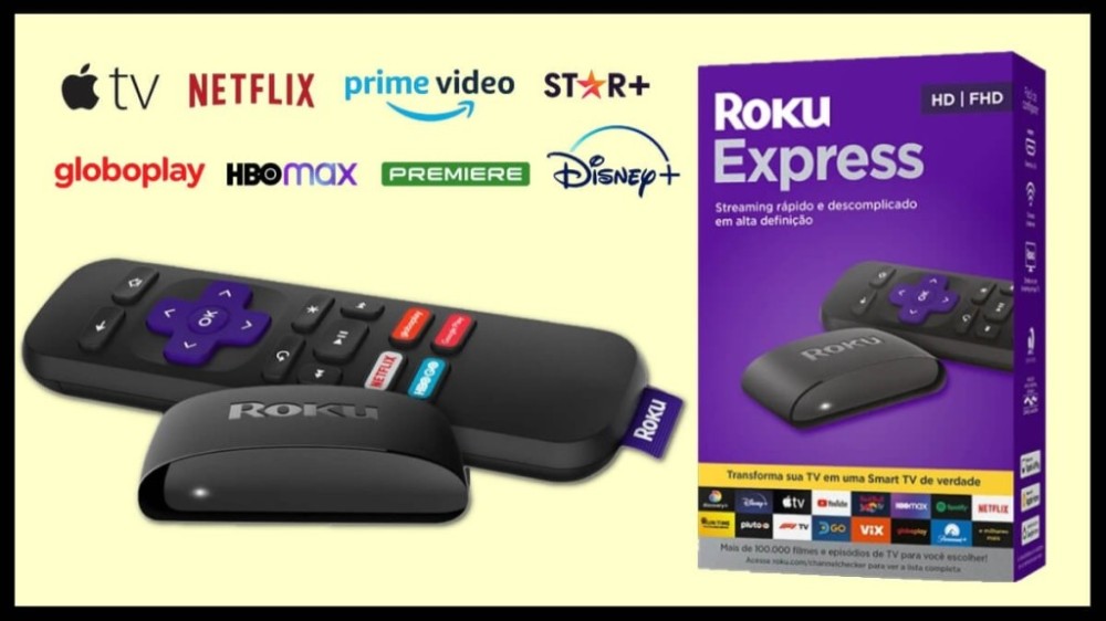 Transforme sua TV em Smart: Roku Express com desconto de 41%