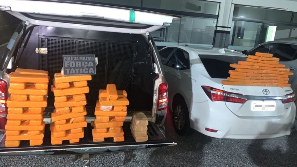 Força Tática prende dupla e apreende 104 tabletes de maconha e cocaína em Sorriso