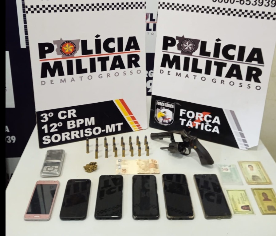 Força Tática prende cinco integrantes de organização criminosa, apreende arma e munições