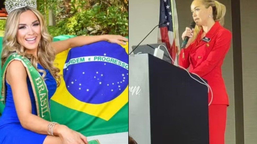 Miss brasileira choca ao surgir como cabo eleitoral de Trump nos EUA