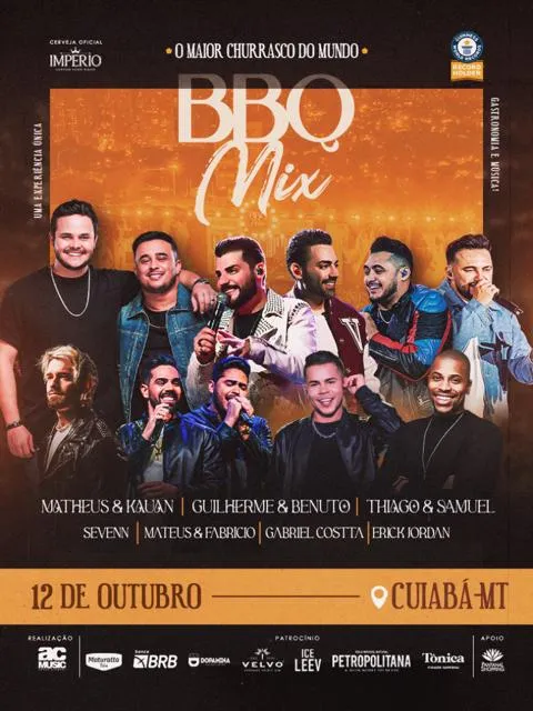 Festival BBQ Mix terá estrutura grandiosa de shows em Cuiabá