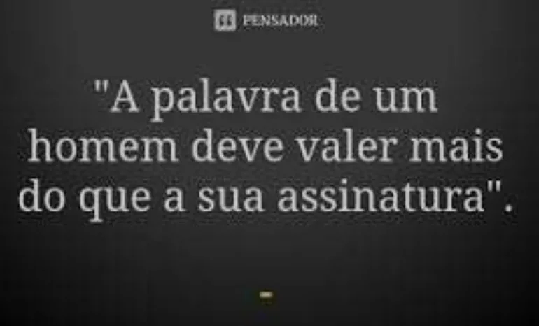 Palavra de um homem