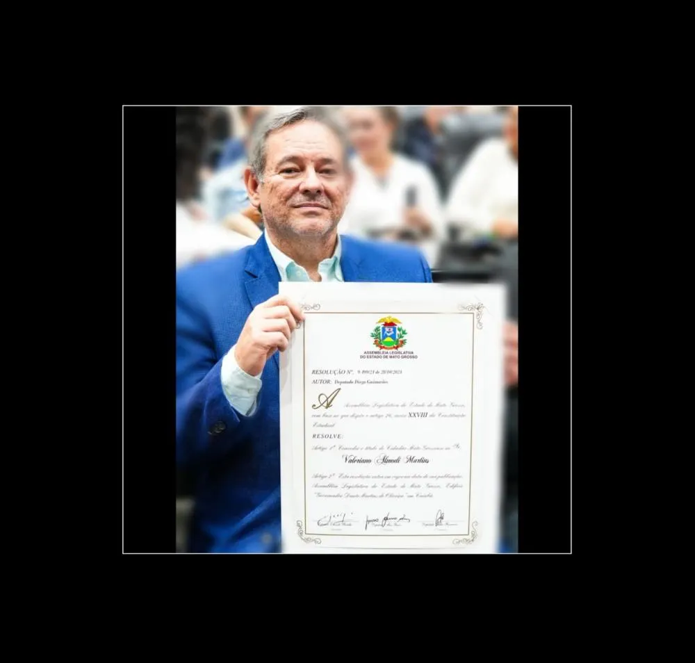 Valeriano Martins recebe título de cidadão mato-grossense