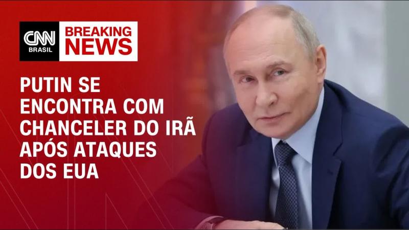 Vladimir Putin encontra chanceler do Irã após ataques dos EUA