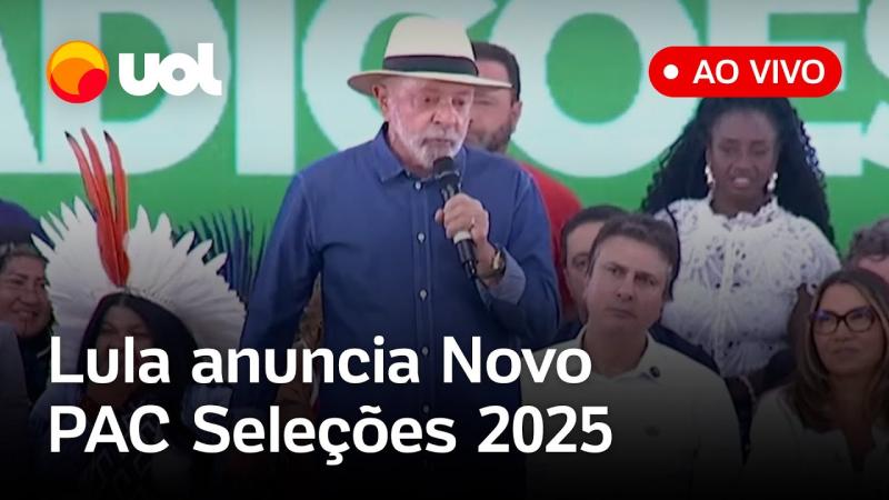 ula fala ao vivo no anúncio do Novo PAC Seleções;